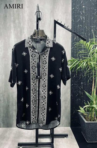 Amir_i Imported Half Sleeves Shirt Black