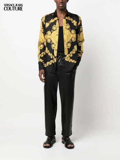 Versace Bandana Design Box Pack Full Sleeves Shirt Black