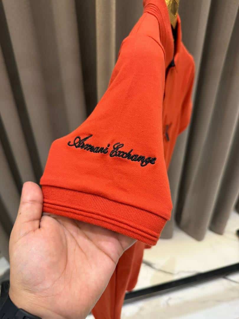 Arman_i Exchange Chest Logo Polo T-shirt Orange