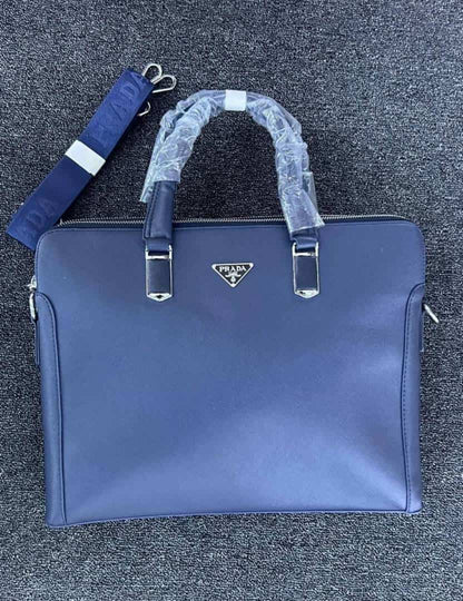 Prad_a Navy Blue Laptop Bag