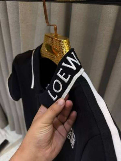 Loewe Chest Logo Polo T-shirt Black