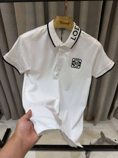 Loewe Chest Logo Polo T-shirt White