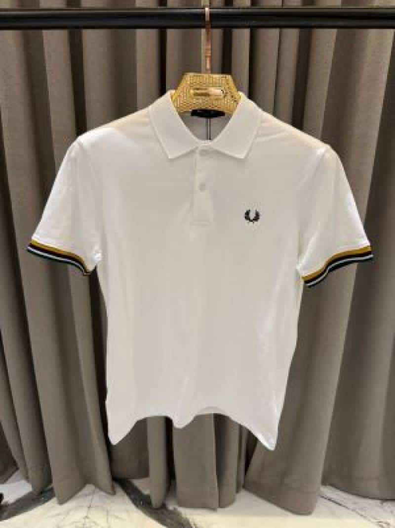 Fred Perry Chest Logo Polo T-shirt White