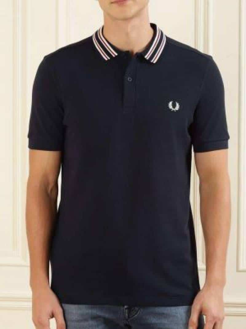 Fred Perry Chest Logo Polo T-shirt Black