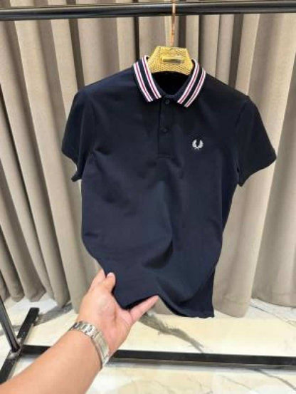 Fred Perry Chest Logo Polo T-shirt Black
