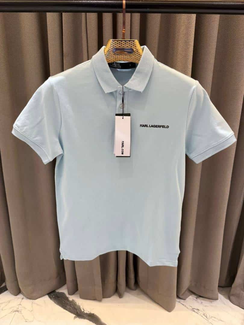 Karl_Legarfield Chest Logo Polo T-shirt Sky Blue