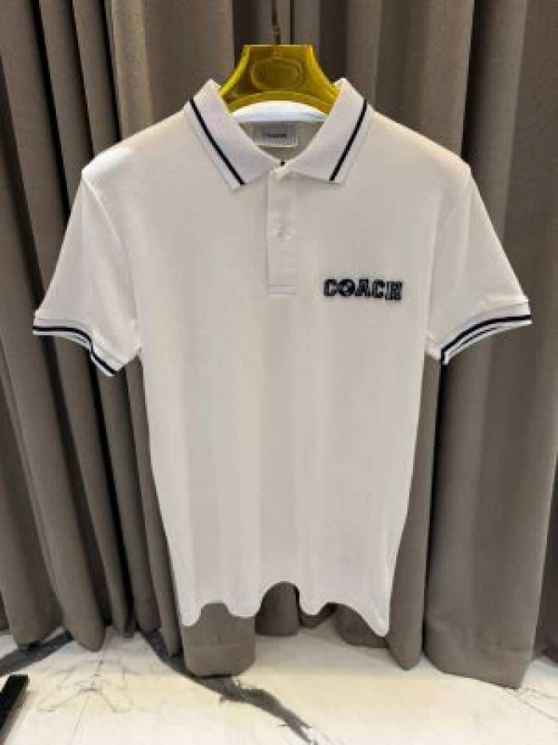 Coac_h Chest Logo Polo T-shirt White