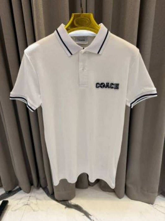 Coac_h Chest Logo Polo T-shirt White
