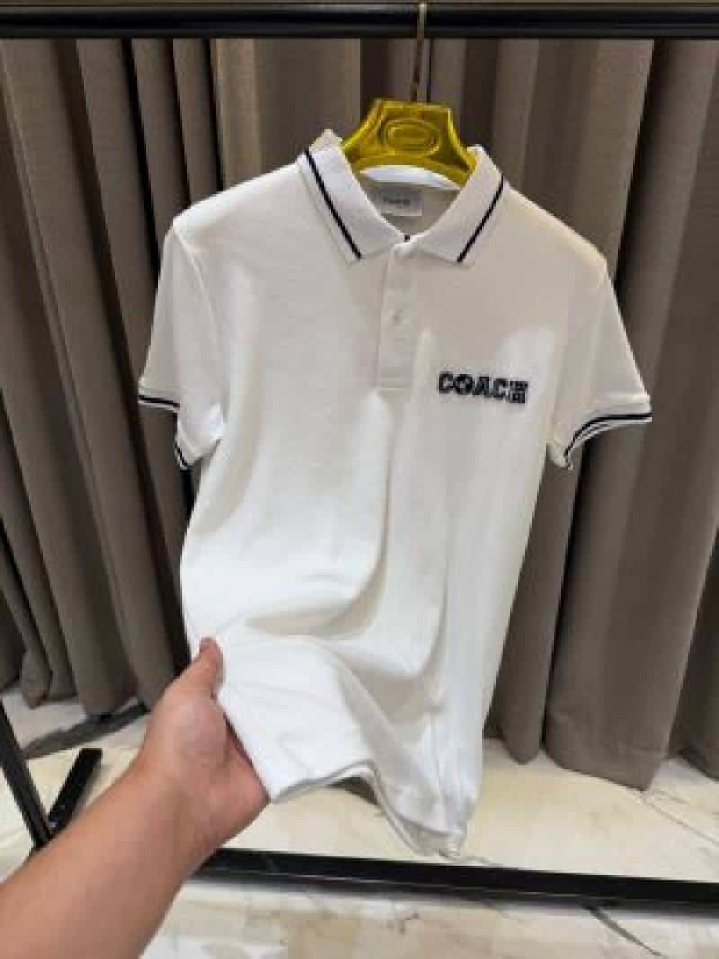 Coac_h Chest Logo Polo T-shirt White