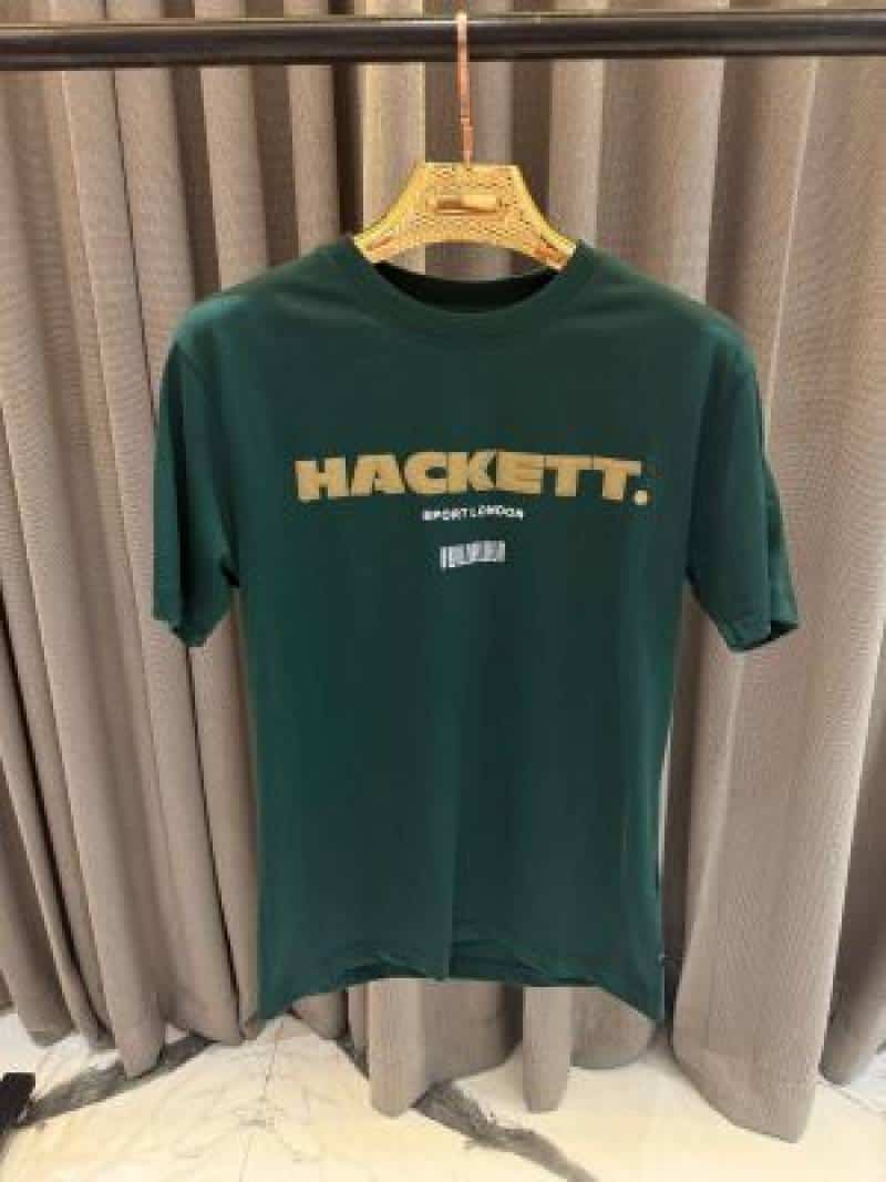 Hacket Middle Brand Logo Round Neck T-shirt grene