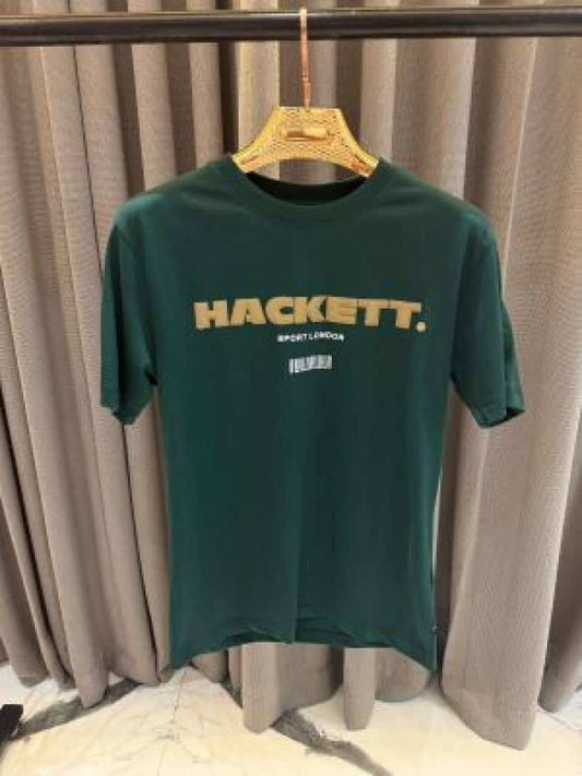Hacket Middle Brand Logo Round Neck T-shirt grene