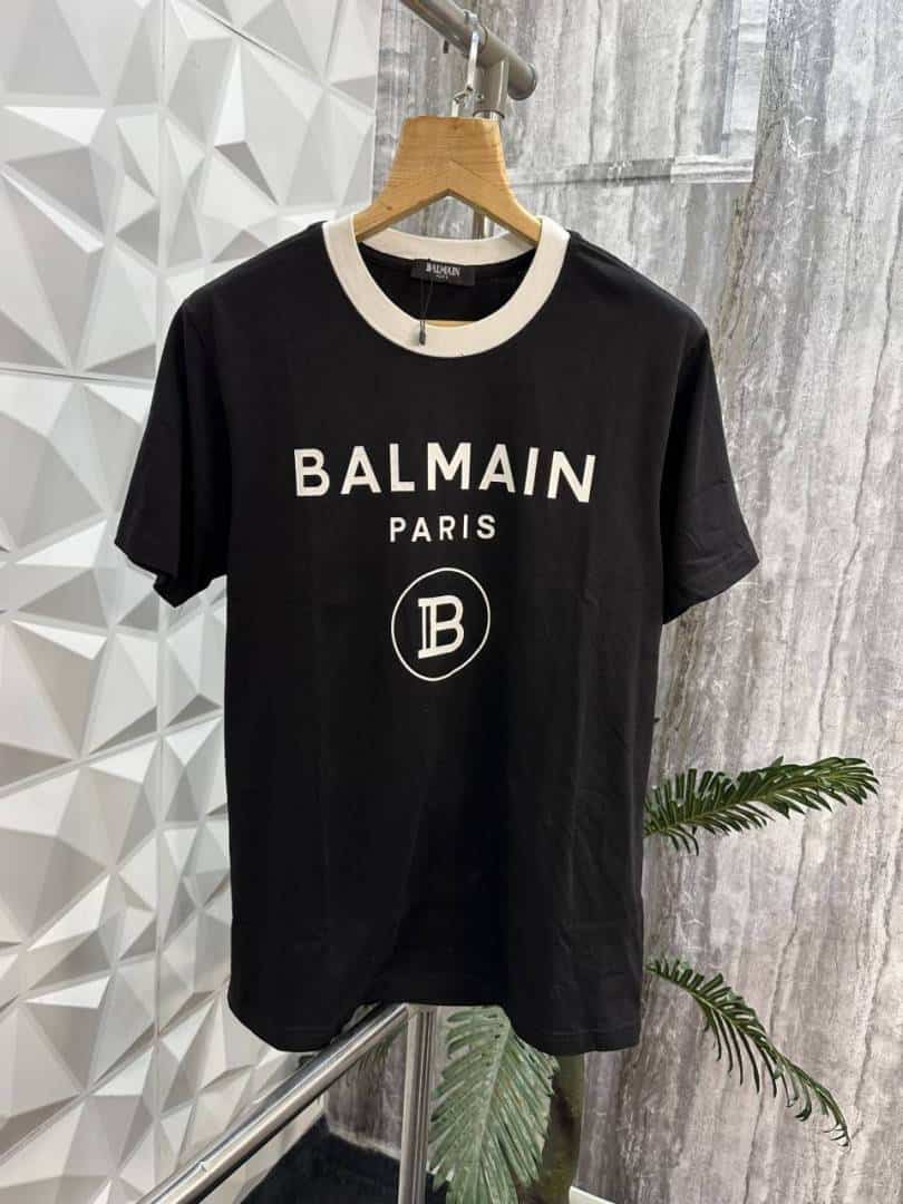 Balmai_n B Logo Round Neck T-shirt Black