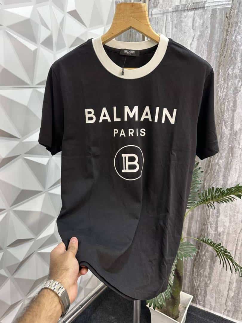 Balmai_n B Logo Round Neck T-shirt Black