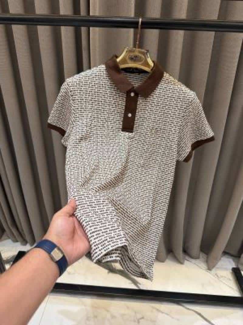 Fred Perry Chest Logo Polo Brown