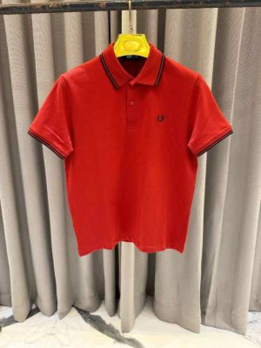 Fred Perry Chest Logo Polo T-shirt Red