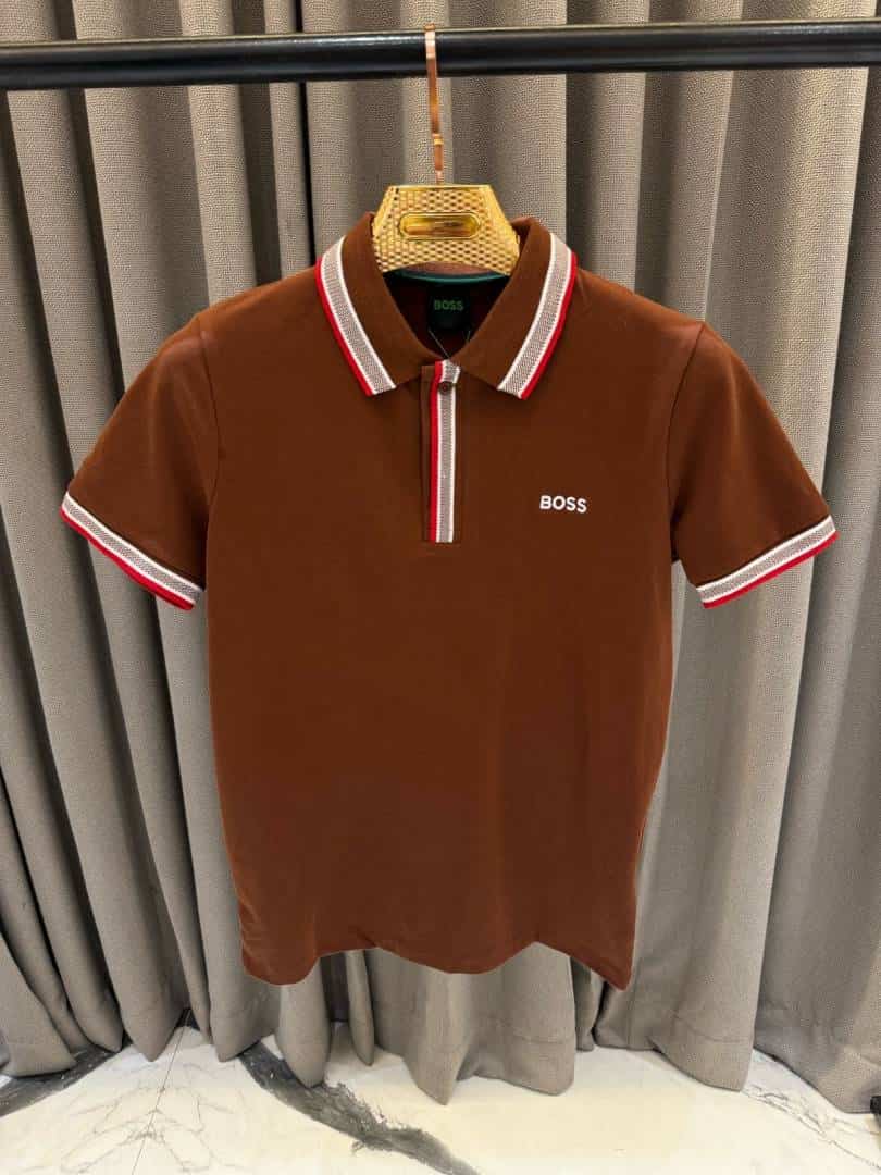 HUGGO BOOSS POLO IMPORTED BROWN