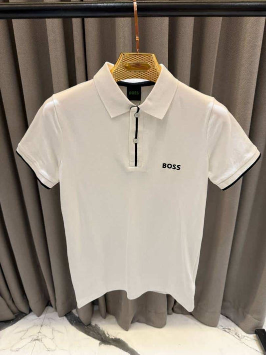 HUGGO BOOSS POLO IMPORTED WHITE