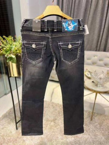 TRUE RELIGION IMPORTED JEANS 100% BOOTCUT LIGHT GREY