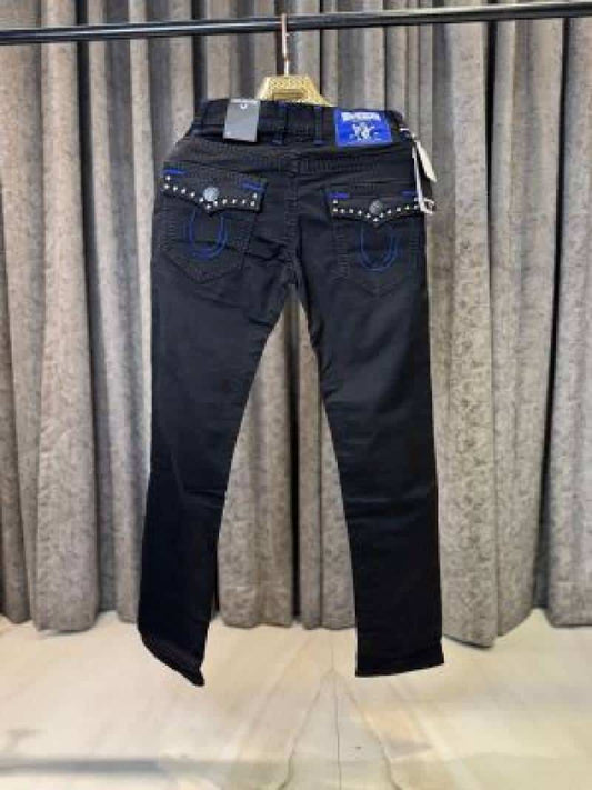 TRUE RELIGION IMPORTED BLACK BOOTCUT JEANS