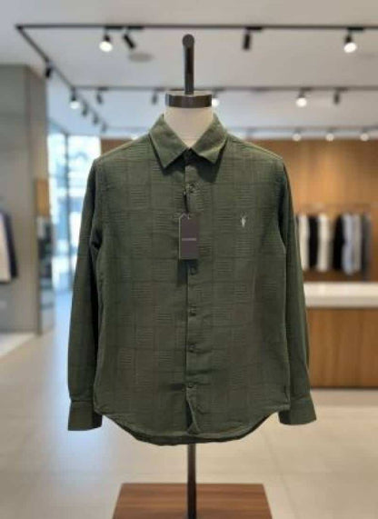 ALL_SAINTS CHEST LOGO FULL SLEEVES IMPORTED SHIRT THE GREEN
