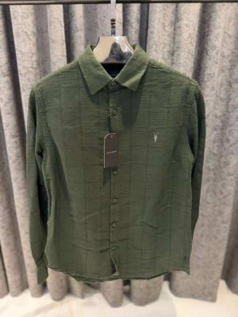 ALL_SAINTS CHEST LOGO FULL SLEEVES IMPORTED SHIRT THE GREEN