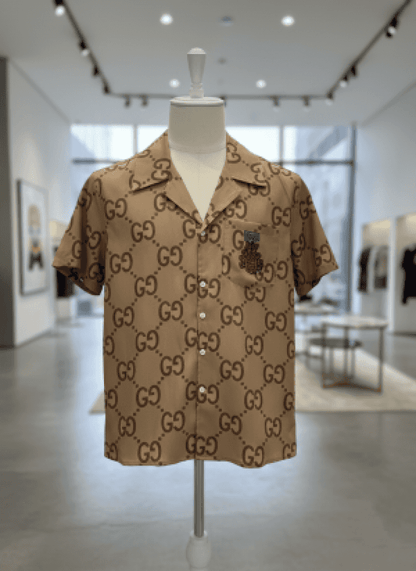 GUCCCI BEE BROWN IMPORTED HALF SLEEVES SHIRT