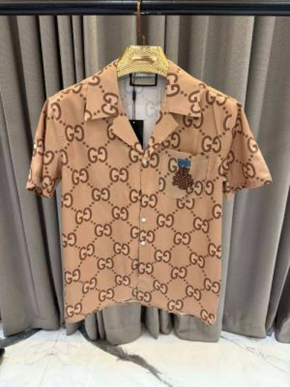 GUCCCI BEE BROWN IMPORTED HALF SLEEVES SHIRT