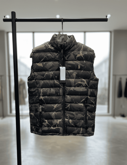 R-ALPH L-AUREN P-OLO THE COLDEN PACKABLE VEST IMPORTED STOCK GREEN