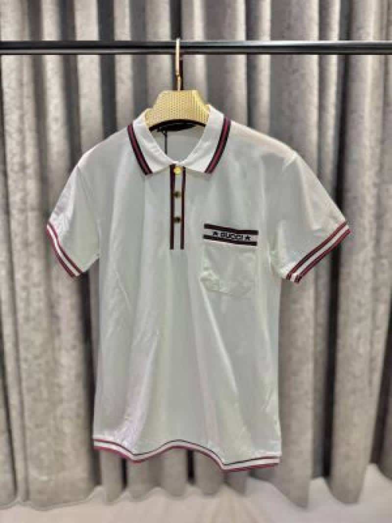 DIWALI DHAMAKA SALE RETURN NO GUCC-I IMPORTED TRENDING POLO T-SHIRT WHITE