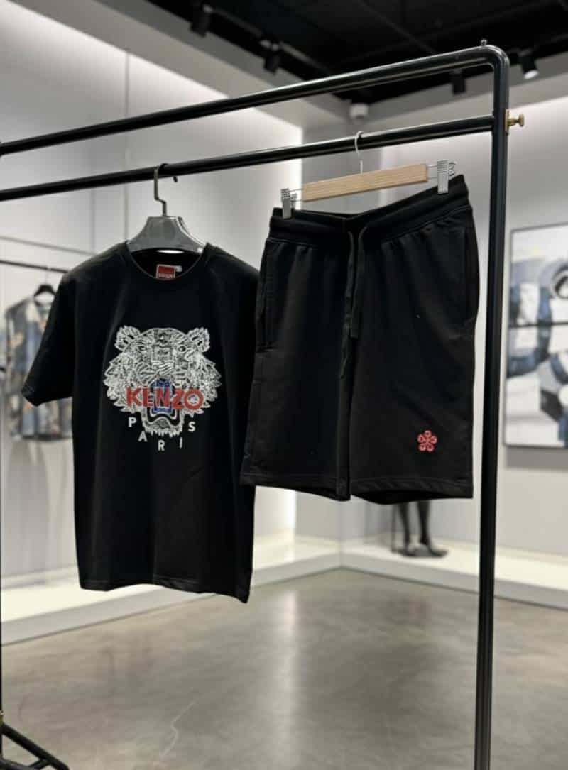 KENZO IMPORTED TRENDING COURT SET BLACK