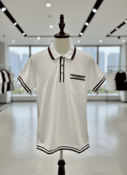 DIWALI DHAMAKA SALE RETURN NO GUCC-I IMPORTED TRENDING POLO T-SHIRT WHITE