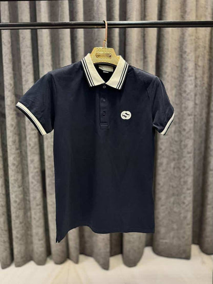 GUCC-I IMPORTED TRENDING POLO T-SHIRT NAVY BLUE