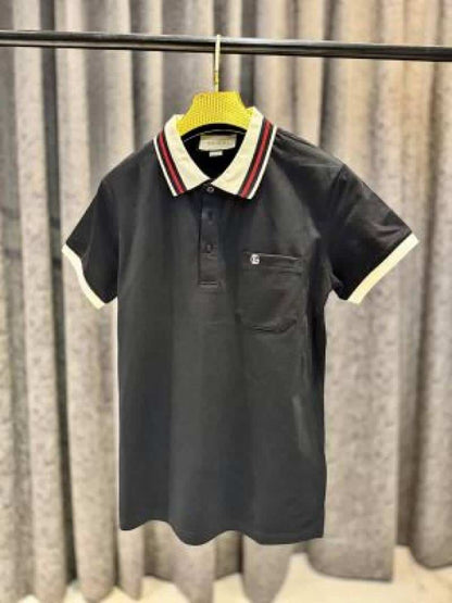 GUCC-I IMPORTED TRENDING POLO T-SHIRT BLACK