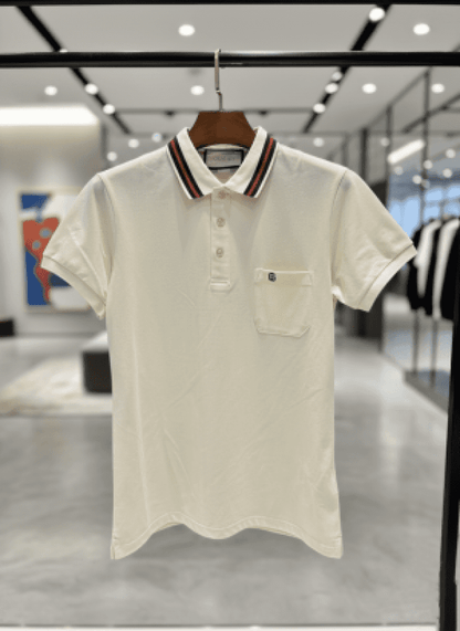 GUCC-I IMPORTED TRENDING POLO T-SHIRT CREAM