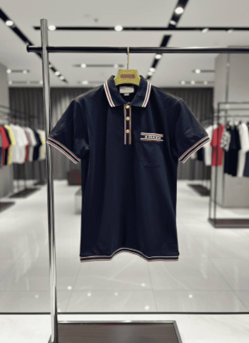 GUCC-I IMPORTED TRENDING POLO T-SHIRT NAVY BLUE