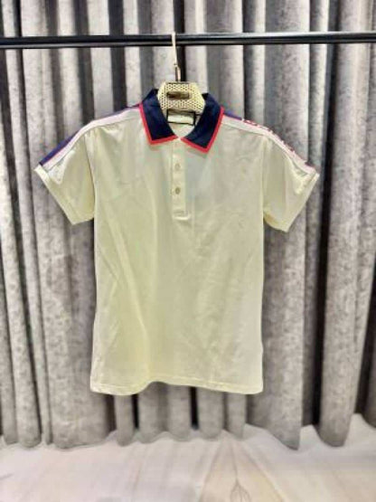 GUCC-I IMPORTED TRENDING POLO T-SHIRT CREAM