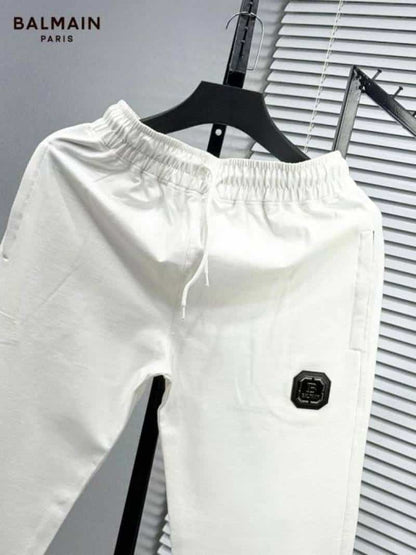 Balmai n Paris White Logo Patch Imported Trackpant