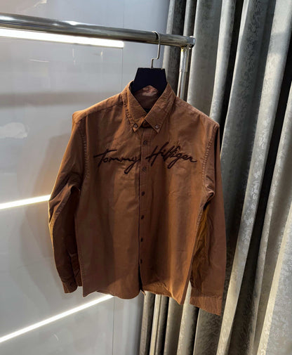 Tommy  Hilfiger Brown Premium Classic Shirt