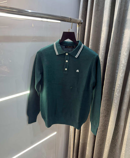 Brooks Brother Bottle Green Premium Knitted Pull Over