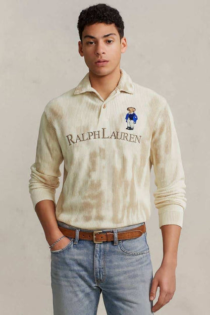 POLO RALPH LAURE_N CREAM SWEATSHIRT FEATURING ICONIC POLO BEAR MASCOT