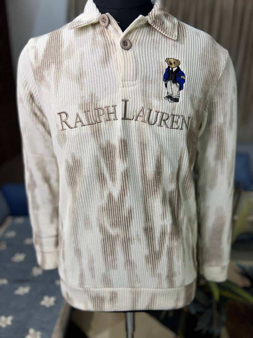 POLO RALPH LAURE_N CREAM SWEATSHIRT FEATURING ICONIC POLO BEAR MASCOT