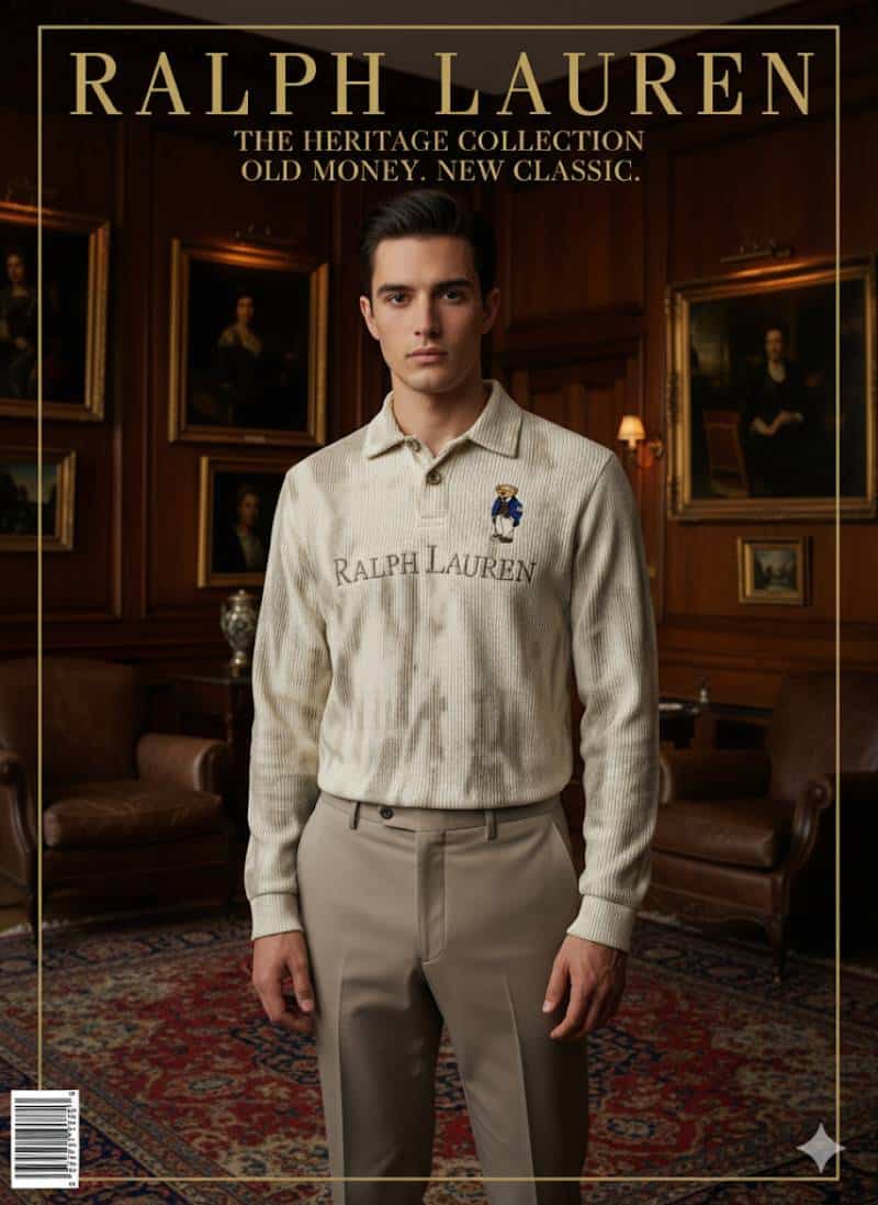 POLO RALPH LAURE_N CREAM SWEATSHIRT FEATURING ICONIC POLO BEAR MASCOT