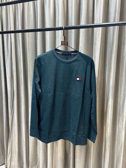 TOMMY HILFIGE_R DARK GREEN COLOUR SWEATSHIRT IN ULTRA PREMIUM QUALITY WITH BRAND PACKING