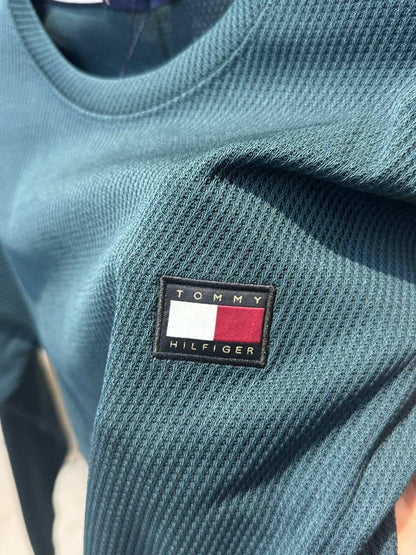 TOMMY HILFIGE_R DARK GREEN COLOUR SWEATSHIRT IN ULTRA PREMIUM QUALITY WITH BRAND PACKING