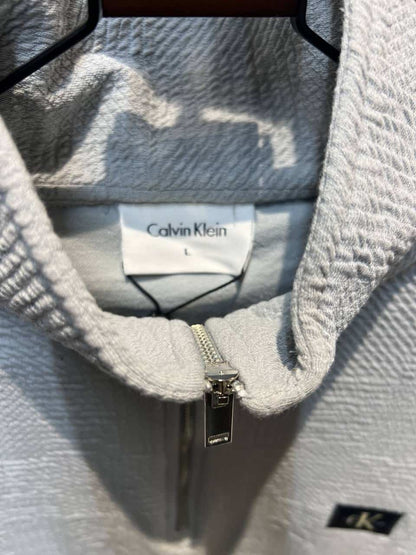 CALVIN KLEI_N GREY HALF ZIPPER SWEATSHIRT AVAILABLE IN ULTRA PREMIUM QUALITY
