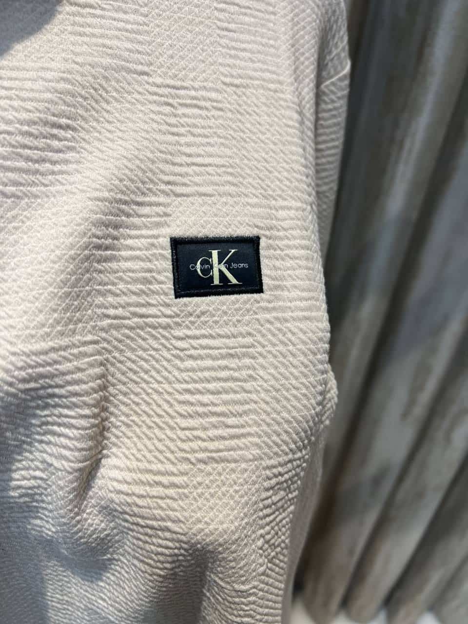 CALVIN KLEI_N BEIGE HALF ZIPPER SWEATSHIRT AVAILABLE IN ULTRA PREMIUM QUALITY