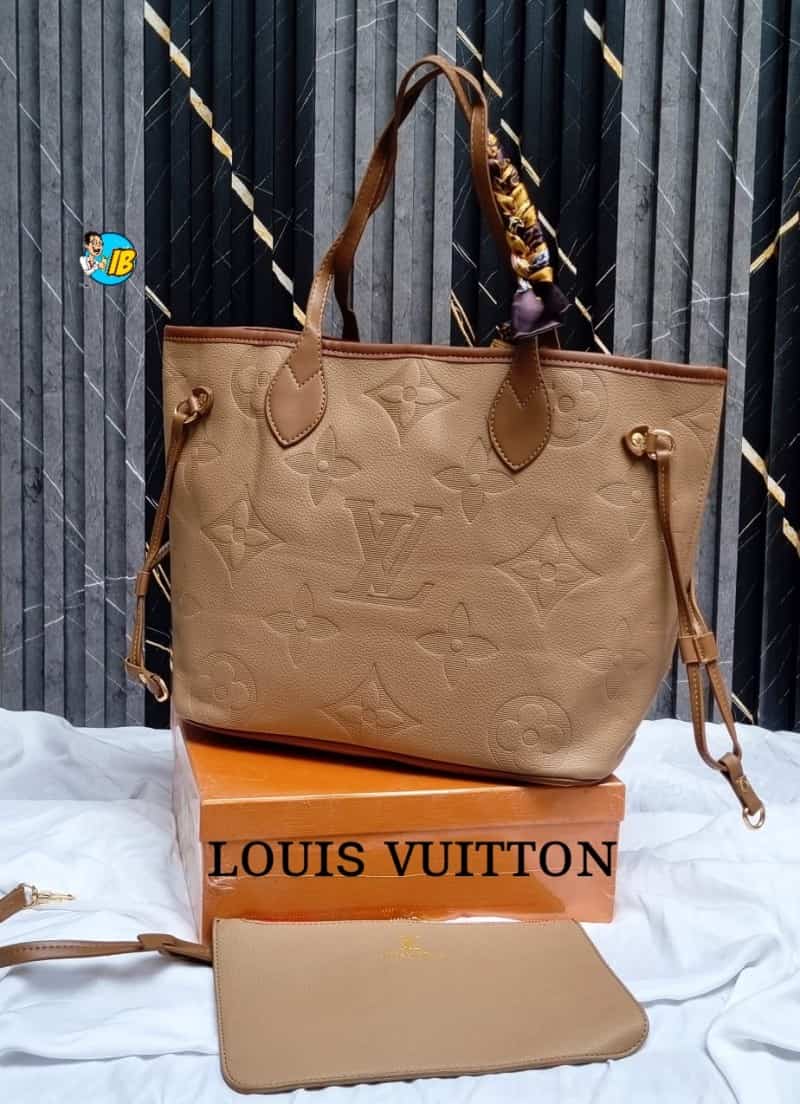 LOUI_S VUITTONN Premium Embossed Monogram NeverFull Bag with Box 558
