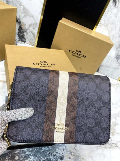 COAC_H Signature Fold-over Cross Body Bag with Box 602