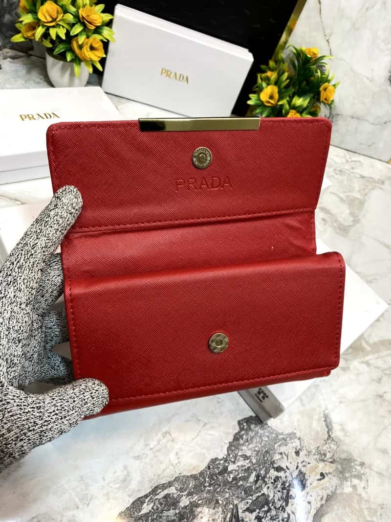 PRAD_A 3 Fold double compartment Clutch wallet 628