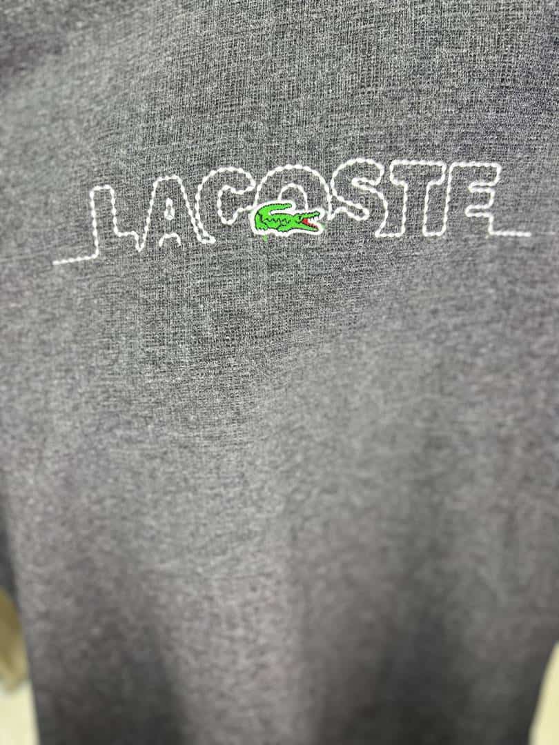 LACOST_E BLACK PREMIUM FULL SLEEVES CREW NECK SWEATSHIRT WITH A STICHED LOGO